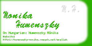 monika humenszky business card